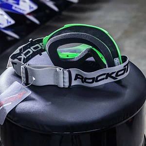 Очки кроссовые ROCKOT RM-325 прозрачная линза (зел)